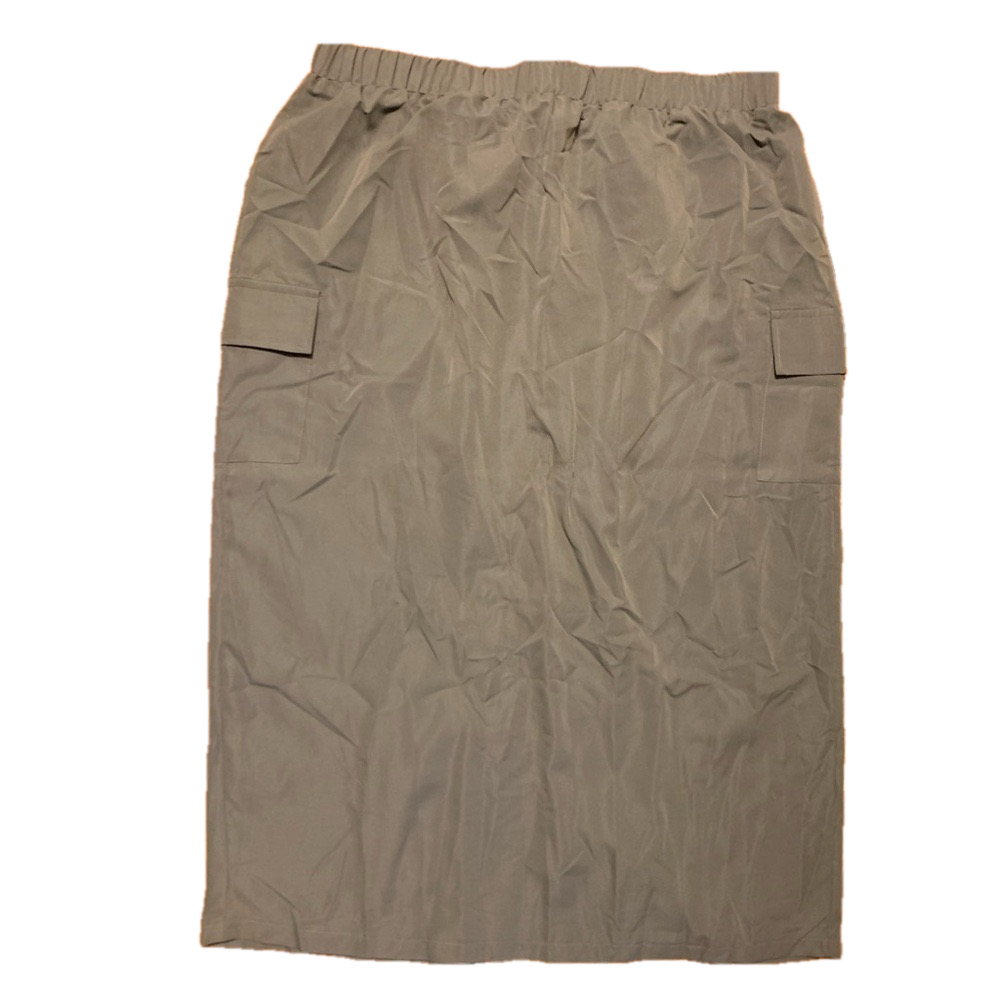 SHEIN Khaki Cargo Midi Skirt Plus Size 4X Utility Pocket Skirt